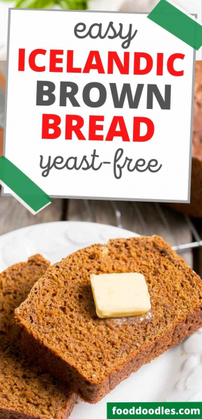 If you're looking for a delicious quick bread version of wonderful Icelandic brown bread, this is it!  It's healthy with the addition of whole wheat flour and so quick and easy to make!