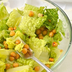 Thumbnail image for Caesar Salad with Lemon Roasted Chickpeas