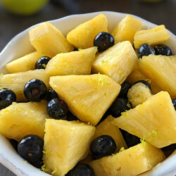 Pineapple Fruit Salad with blueberries