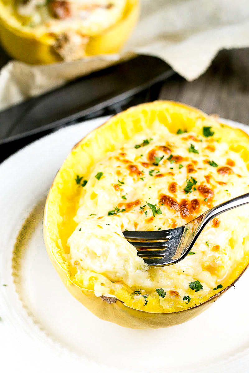 Skinny Spaghetti Squash Alfredo 2132