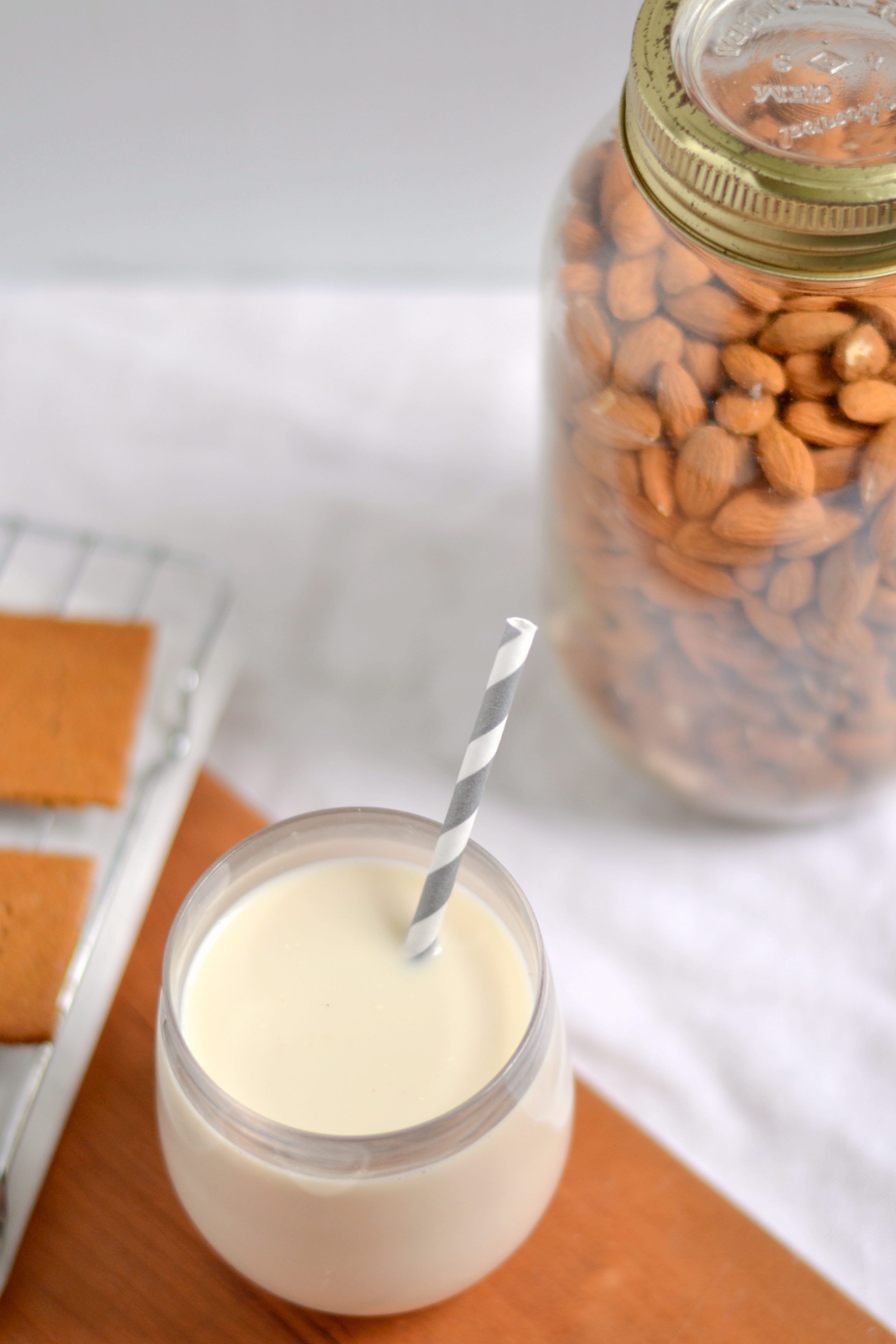 Vanilla Maple Almond Milk (Without a Blender!)