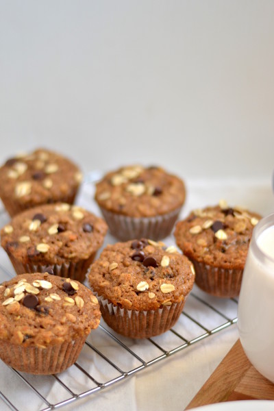 Spelt and Oat Pear Muffins Image