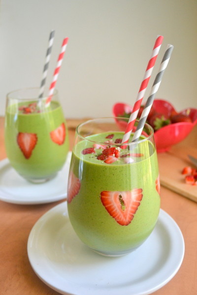 Strawberry Green Smoothie Image