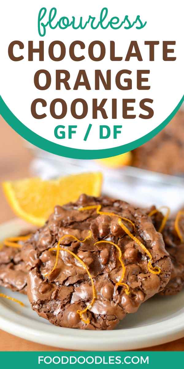 Flourless Chocolate Orange Cookies (gluten-free, dairy-free)