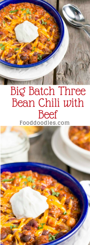 Big Batch Three Bean Chili With Beef Easy Wholesome