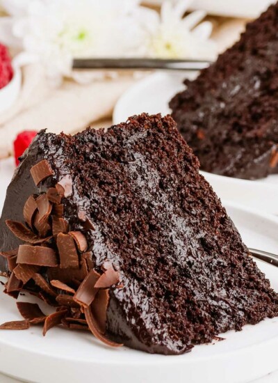 slice of healthy chocolate cake