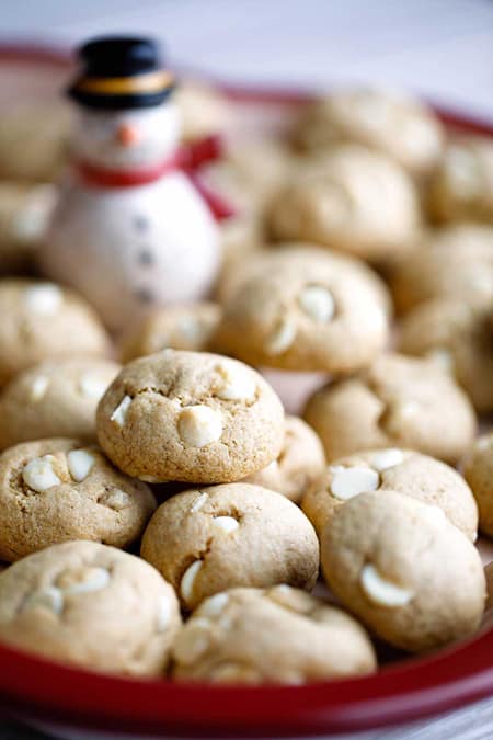 Peppermint White Chocolate Chickpea Cookies