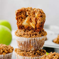 Healthy Cinnamon Apple Muffins (gluten-free option)