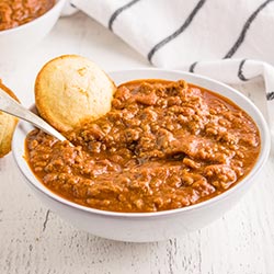 This kid-friendly chili recipe is loaded with healthy vegetables, which are pureed and added to the meat so that your family (especially picky eaters) won’t even think they are there! It can be made in a slow cooker or on the stovetop. If you want to make chili for kids, definitely give this recipe a try! 