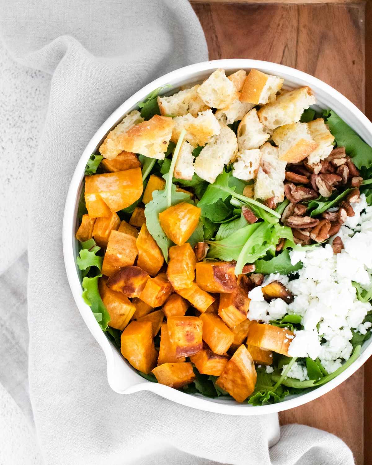 Sweet Potato Goat Cheese Salad | Easy Wholesome