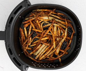 Air Fryer Garlic Fries in basket