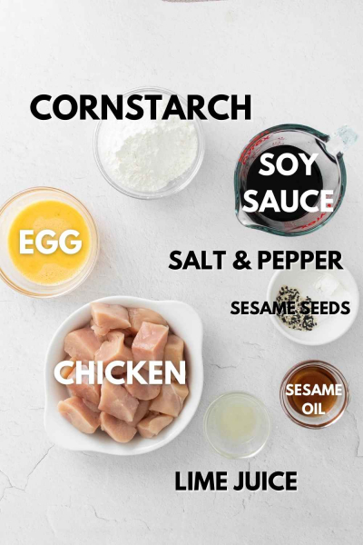 ingredients for air fryer sesame chicken