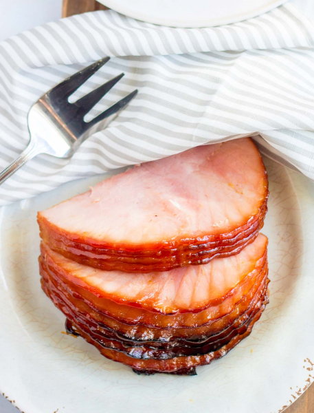 plate of maple mustard ham