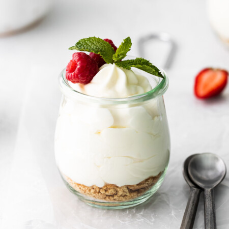 serving of cheesecake mousse