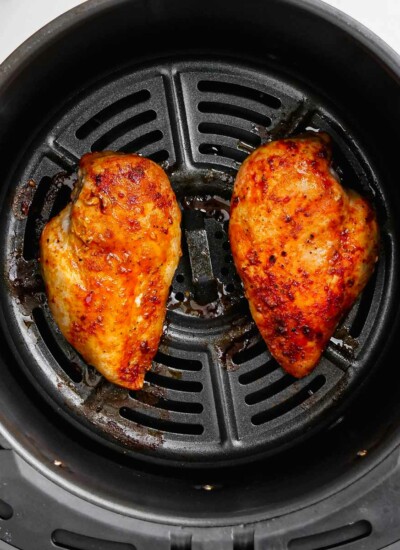 frozen chicken breasts in air fryer basket