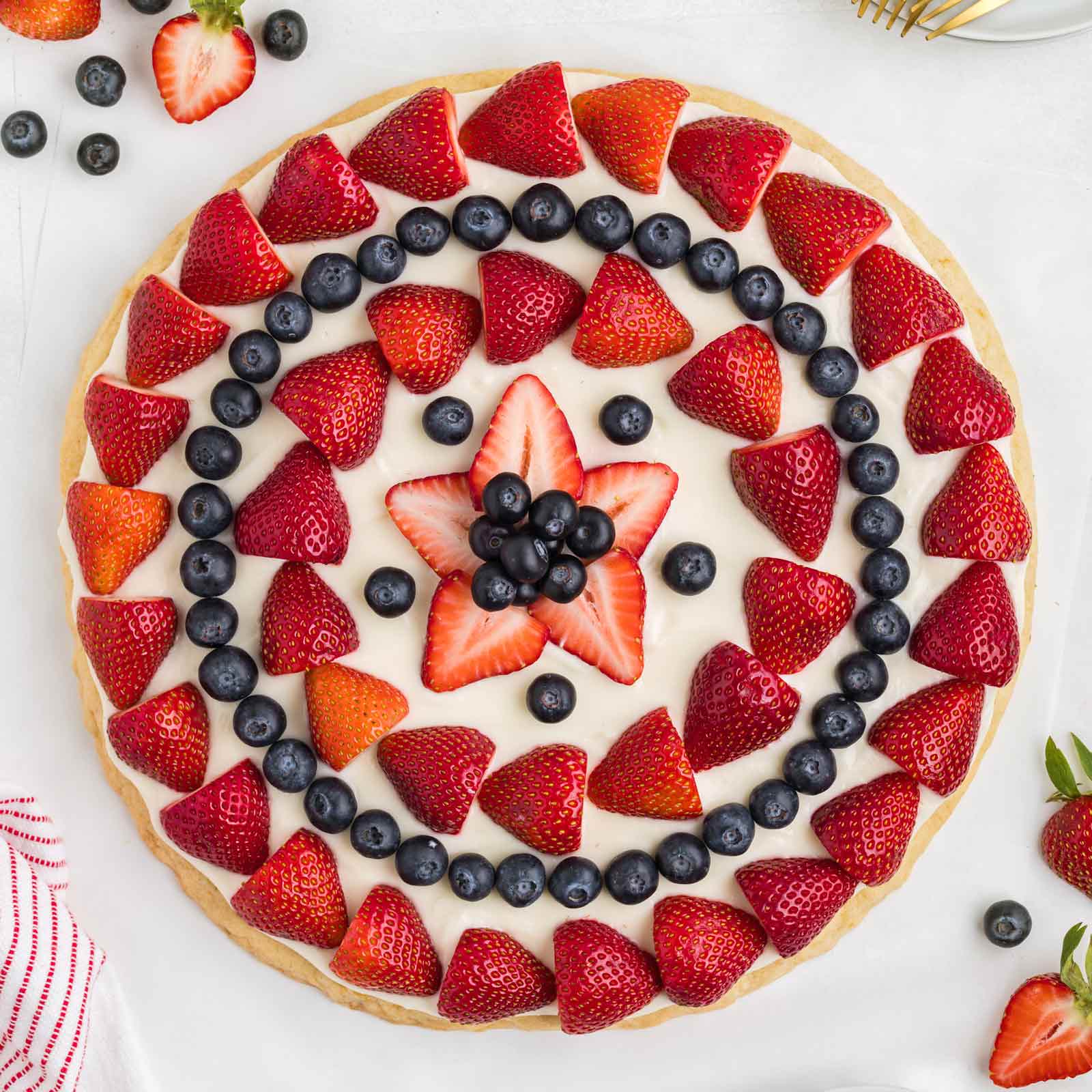 4th of July Fruit Pizza